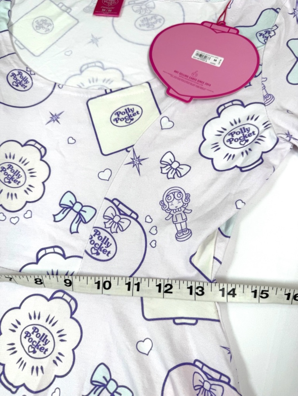 NWT POLLY POCKET X CAKEWORTHY Women’s M Dress Y2K Coquette Kawaii Mini Dress NEW - Picture 15 of 16
